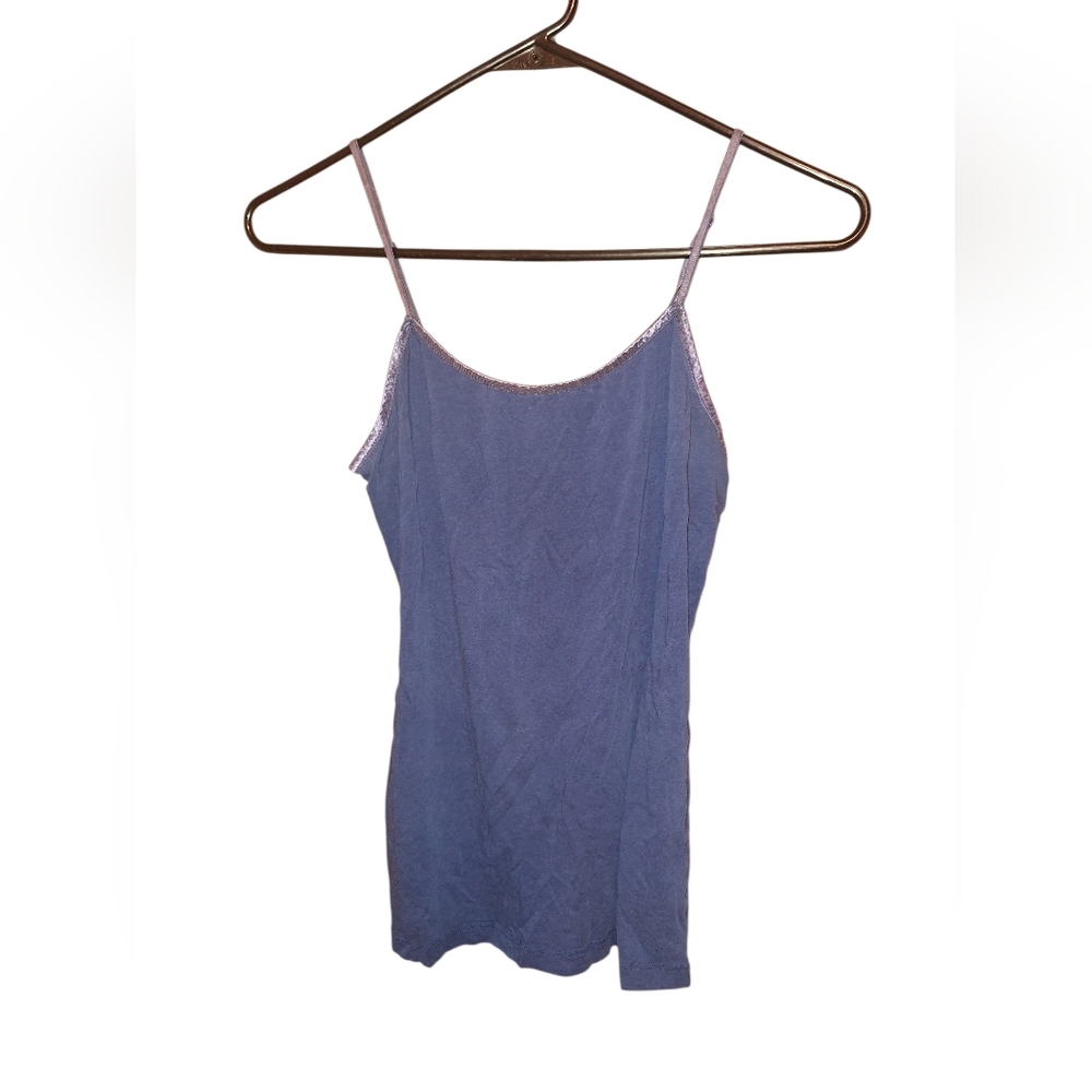 Wet Seal Vintage Y2K Cropped Tank Top Ladies XL Fairy Grunge Cami Satin Trim